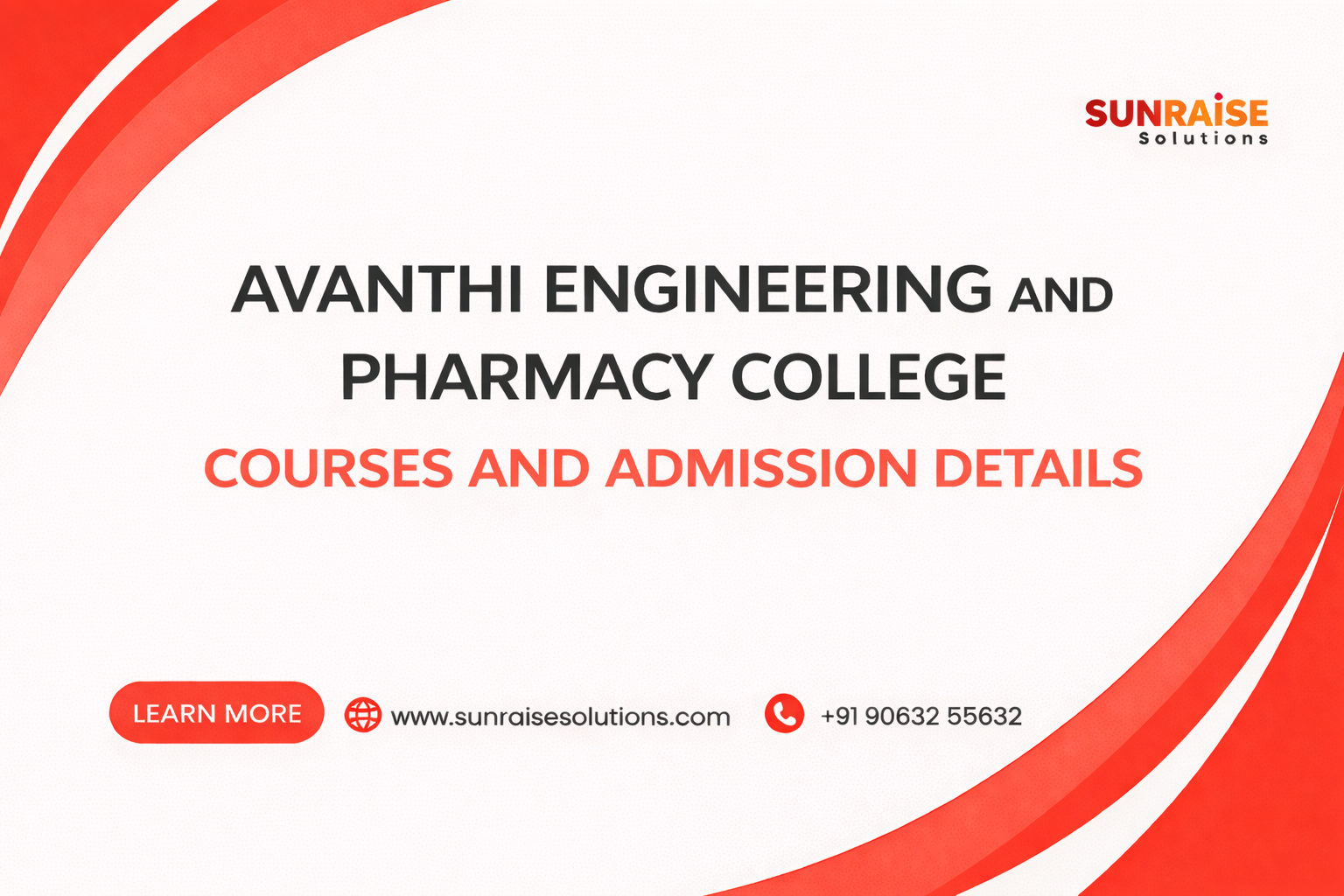 Avanthi Engineering and Pharmacy College Admissions, Courses